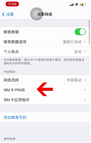 西市苹果14维修网分享如何给iPhone14的SIM卡设置密码 